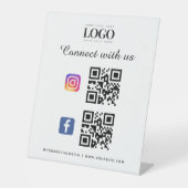 Qr-Code-Logo für Social Media Facebook-Startseite  Sockelschild (Vorderseite)
