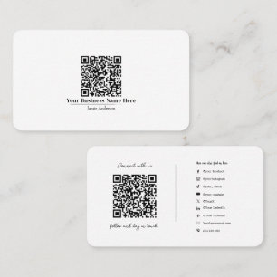 QR-Code-Logo für Social-Media-Verbindungen Visitenkarte
