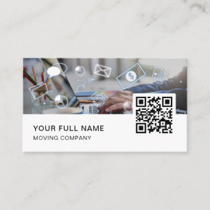 QR-Code-Logo für soziale Medien Visitenkarte