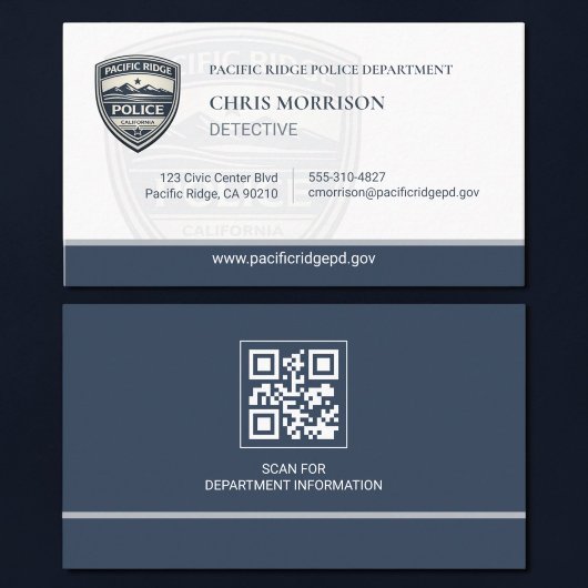 QR-Code-Logo für Vollzugsbeamte  Visitenkarte