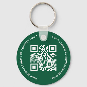 QR-Code-Logo Geschäft Grün Schlüsselanhänger