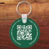 QR-Code-Logo Geschäft Grün Schlüsselanhänger (Vorderseite)