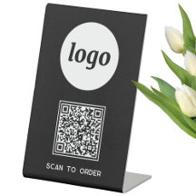 QR-Code-Logo Geschäft Scannen zum Bestellen Schwar