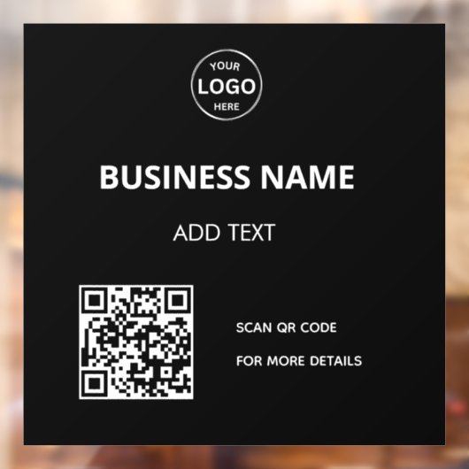 Qr-Code-Logo-Geschäftsmenü Kontaktklammer Fensteraufkleber (Blatt 2)
