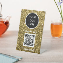 QR-Code-Logo Glitzer Gold Business Scan me Website