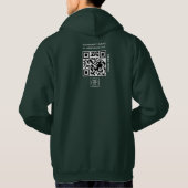 QR Code Logo Green Staff Hoodie (Rückseite)