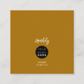 QR Code Logo Ground Earth Tone Minimalismus Quadratische Visitenkarte (Vorderseite)