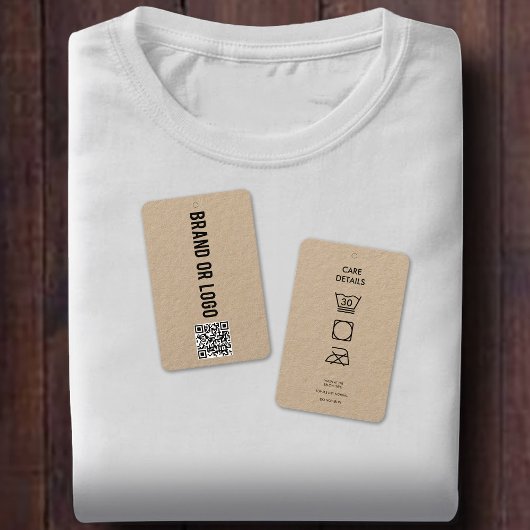 QR-Code-Logo Hang Tag Kleidung Swing Pflegedetails