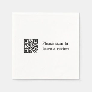 QR-Code-Logo hier hinzufügen Geschäftliche Details Serviette