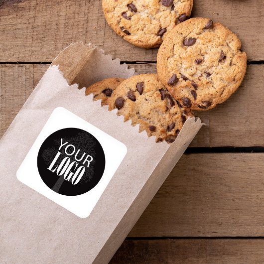 QR-Code Logo hinzufügen Quadratischer Aufkleber