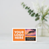 QR-Code-Logo-Kalender Kontakt Markenfarben Visitenkarte (Stehend Vorderseite)