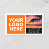 QR-Code-Logo-Kalender Kontakt Markenfarben Visitenkarte (Vorderseite)