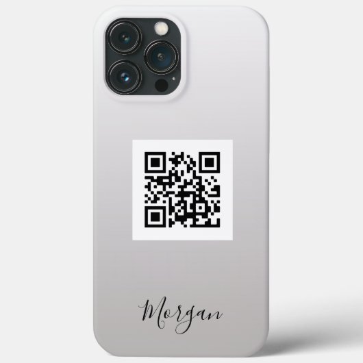 QR-Code, Logo, Kunst oder Foto Blk Name Farbverlau Case-Mate iPhone Hülle (Rückseite)