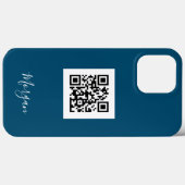 QR-Code, Logo-Kunst oder Foto, Skriptname Ozeanbla Case-Mate iPhone Hülle (Rückseite (Horizontal))
