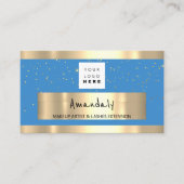 QR CODE Logo Light Blue and Stars kaufen Visitenkarte (Vorderseite)