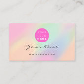 QR-Code-Logo Makeup Artist Hair Nails Pastel Ombre Visitenkarte (Vorderseite)