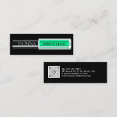 QR-Code-Logo Makeup Green Lipstick-Kosmetik Mini Visitenkarte (Vorne/Hinten)