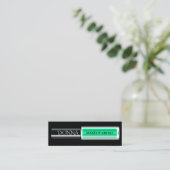 QR-Code-Logo Makeup Green Lipstick-Kosmetik Mini Visitenkarte (Stehend Vorderseite)
