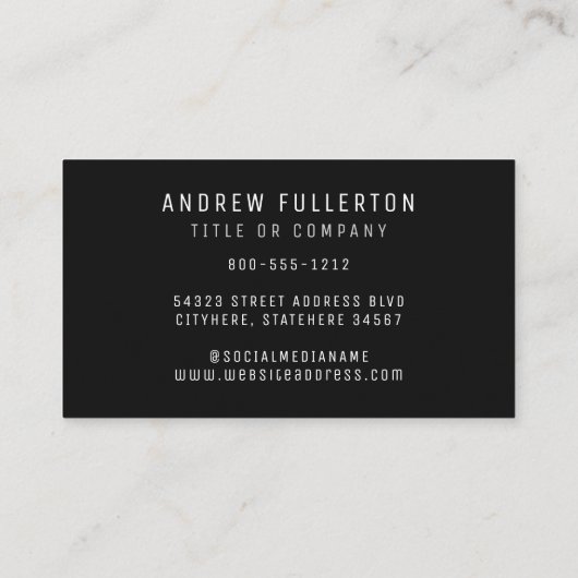 QR-Code-Logo Metallic Look Beruflich Moderne Visitenkarte (Rückseite)