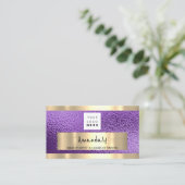 QR-CODE-Logo Metallisch Pink kaufen Visitenkarte (Stehend Vorderseite)