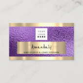 QR-CODE-Logo Metallisch Pink kaufen Visitenkarte (Vorderseite)