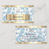 QR CODE Logo Metallische Blume kaufen Visitenkarte (Vorne/Hinten)