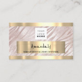 QR-CODE-Logo Mettallic Light Pink Visitenkarte (Vorderseite)