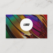 QR Code Logo Minimal Elegant Visitenkarte (Rückseite)