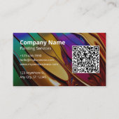 QR Code Logo Minimal Elegant Visitenkarte (Vorderseite)