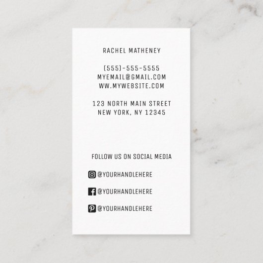 QR-Code-Logo Modern einfach Beruflich Visitenkarte (Rückseite)