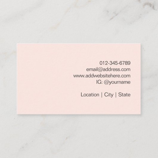 QR-Code-Logo Modern Minimalistisch rosa Visitenkar Visitenkarte (Rückseite)