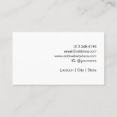 QR-Code-Logo Modern Minimalistische weiße Visitenk Visitenkarte (Rückseite)