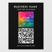 QR-Code-Logo Modern Simple Template Vertikal Fensteraufkleber (Blatt)
