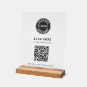 QR-Code-Logo Modernes, berührungsloses Geschäft Acrylschild (Winkel)