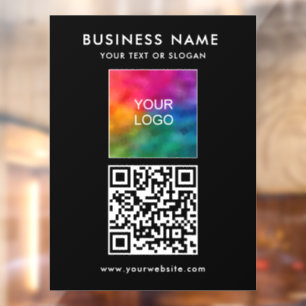 QR-Code-Logo Modernes Einfaches Template Vertikal Fensteraufkleber
