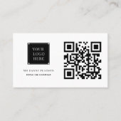 QR-Code-Logo Modernes, minimales Berufliches Gesch Visitenkarte (Vorderseite)