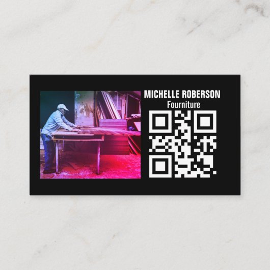 QR-Code-Logo oder -Bild-Visitenkarte Visitenkarte (Vorderseite)