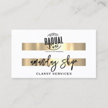 QR Code Logo Online Shop Gold White Modern