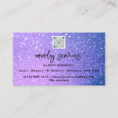 QR Code Logo Online Shop Holographic Business Car Visitenkarte (Rückseite)