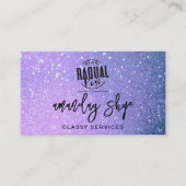 QR Code Logo Online Shop Holographic Business Car Visitenkarte (Vorderseite)