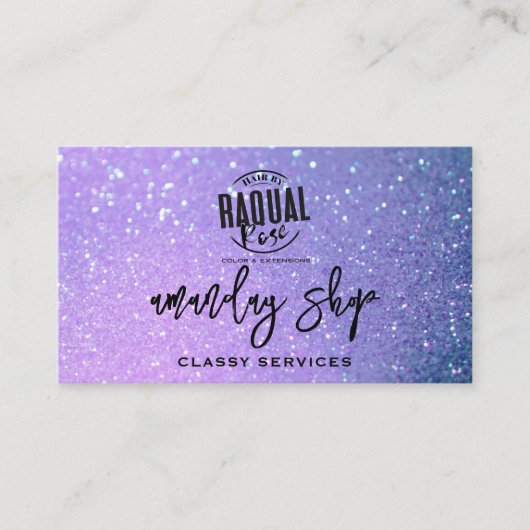 QR Code Logo Online Shop Holographic Business Car Visitenkarte (Vorderseite)