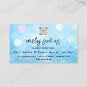 QR-Code-Logo Online-Shop-Tool Ozeanblau Visitenkarte (Rückseite)