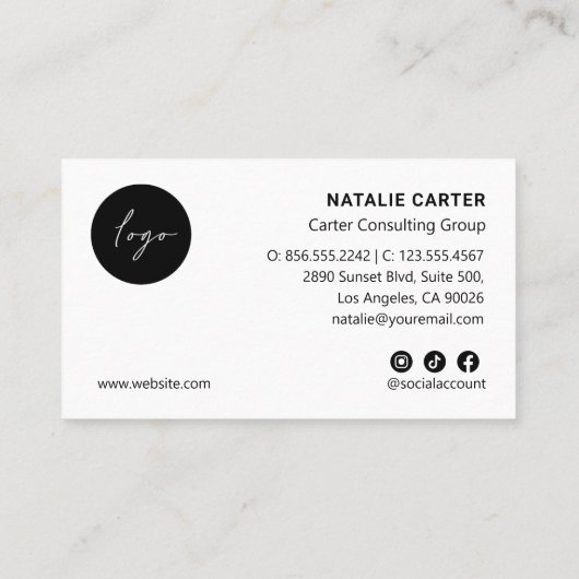 QR CODE Logo OVAL Foto Beruflich NAVUE BLAU Visitenkarte (Rückseite)