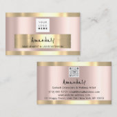 QR-CODE-Logo "Pink" Visitenkarte (Vorne/Hinten)