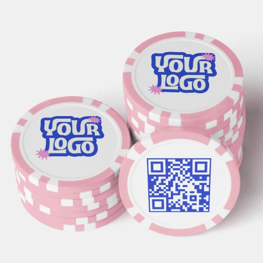 QR Code Logo Promotional Business Giveaway Pokerchips (Stapel)