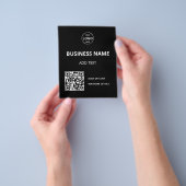QR-Code-Logo Schwarz Flyer (Gruppe)