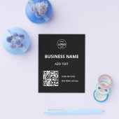 QR-Code-Logo Schwarz Flyer (Einzeln)