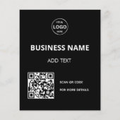 QR-Code-Logo Schwarz Flyer (Vorne)