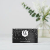 Qr-Code-Logo Schwarze Tropfen Beruflich VIP Visitenkarte (Stehend Vorderseite)