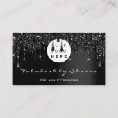 Qr-Code-Logo Schwarze Tropfen Beruflich VIP Visitenkarte (Vorderseite)